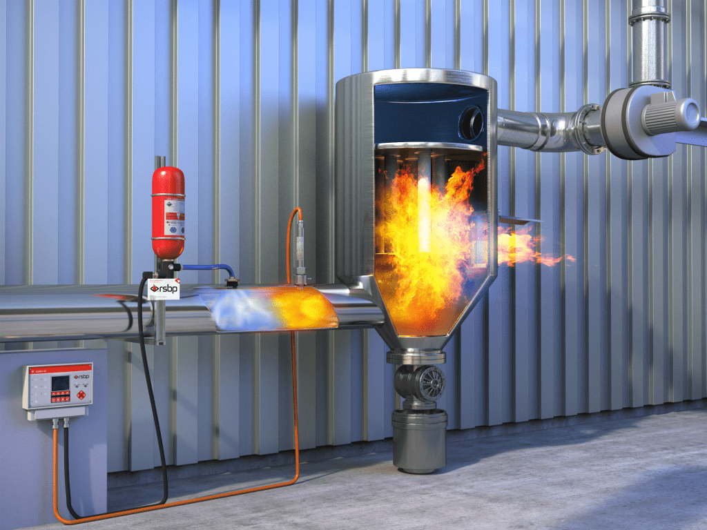 instalação da BARREIRA HRD EM COMBINAÇÃO COM O DISPOSITIVO DE VENTILAÇÃO DE EXPLOSÃO VENT PRO